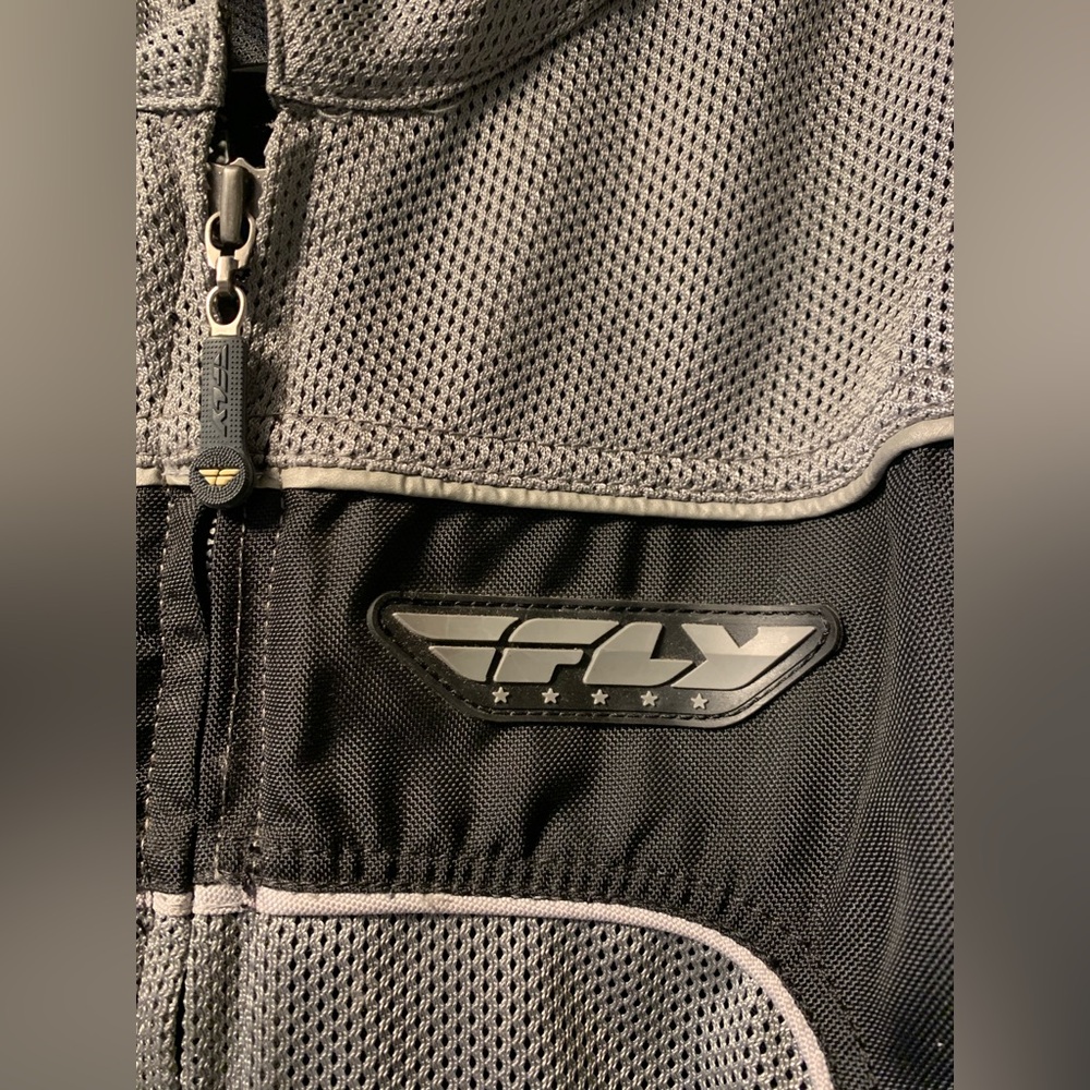 Fly Racing Motorcycle Riding Jacket in Silver, Street Coolpro II Mesh Jacket - Picture 6 of 16